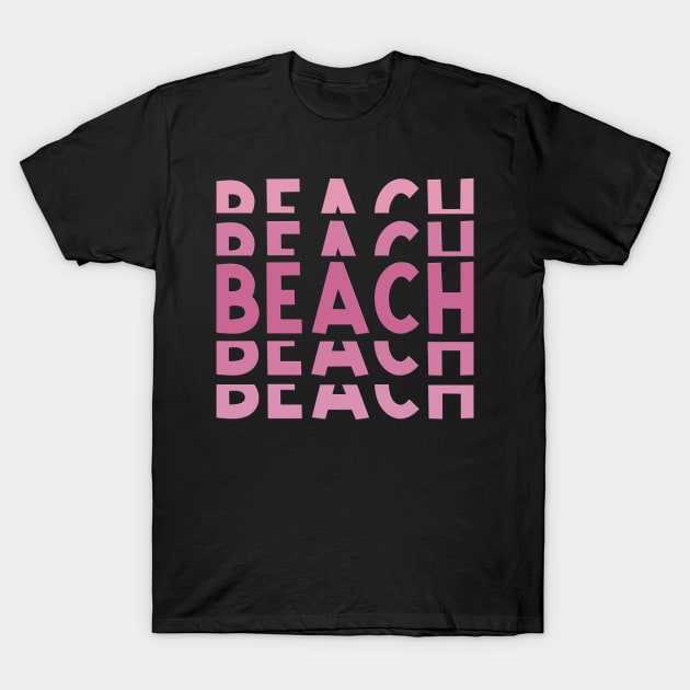 Pink Beach T-Shirt by RosegoldDreams